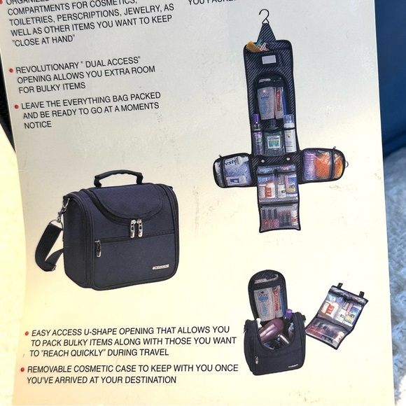 Everything Bag Carry On Travel Makeup Toiletry Jewelry Case Pouch Organizer - Picture 3 of 13